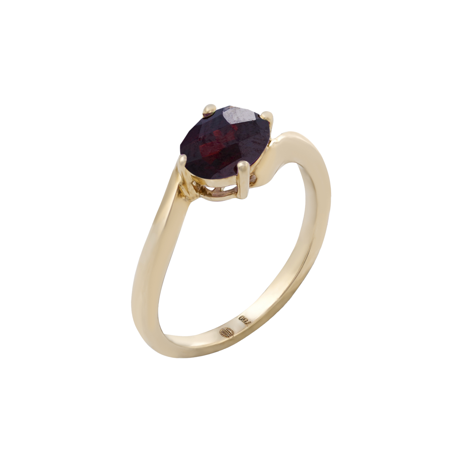 Ring in 18k Rose Gold and Garnet stone - Arcobaleno Collection